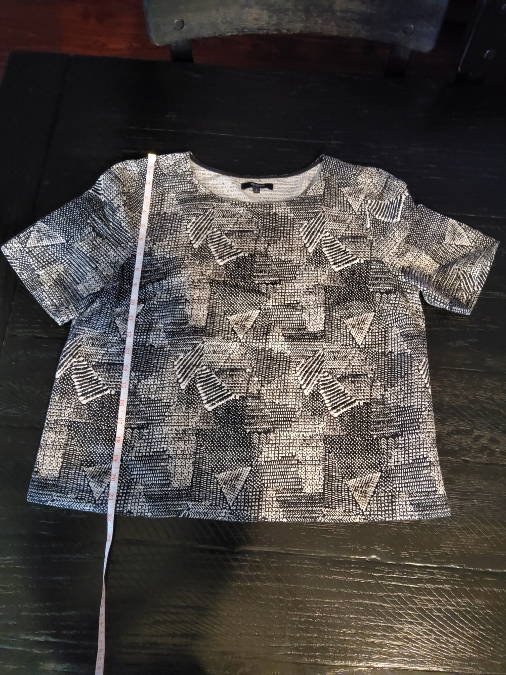 Madewell Black and White Geometric Short-Sleeve Tee